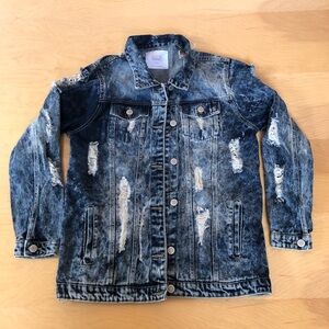 U2B Urban Basics 100% Cotton Ripped Denim Jacket